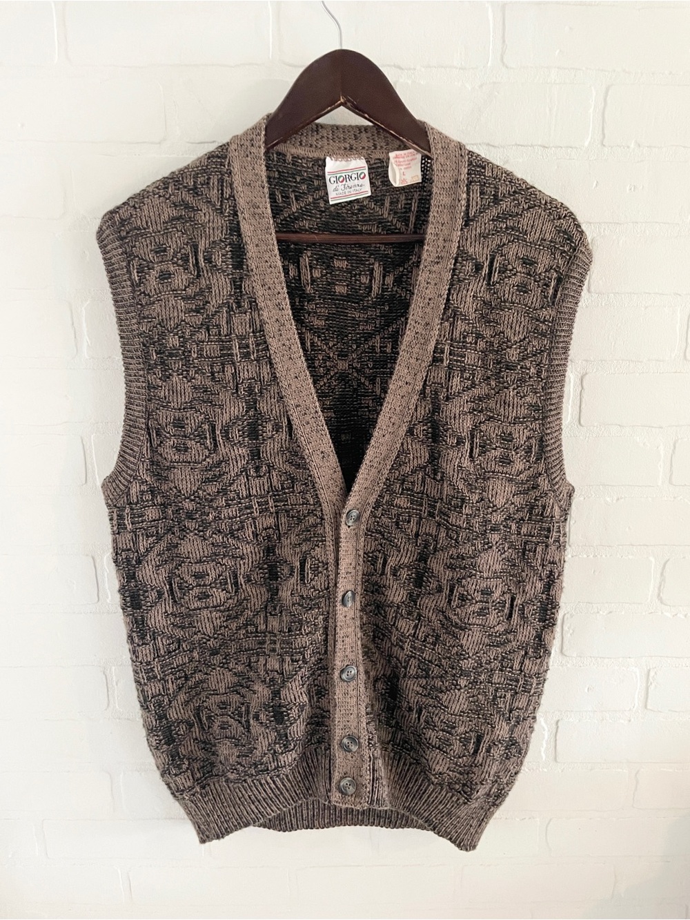 Vintage Button down vest cardigan Sz L